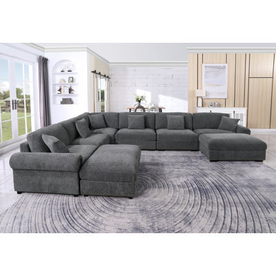 gymterior Shape Sofa 八角形 グレー 8 Ft X 10 Ft Sectional Sofa | Wayfair